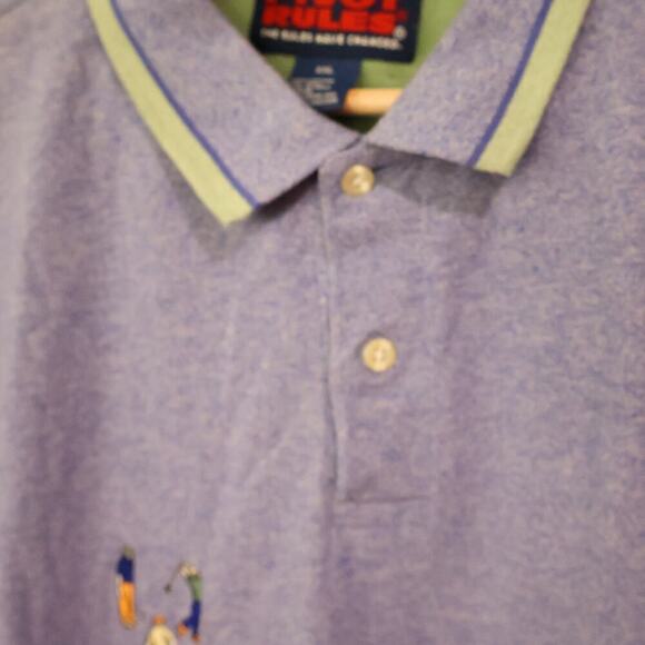 Pivot Rules Mens Golf Shirt Sizw XXL Blue Polo Embroidery - Picture 5 of 13